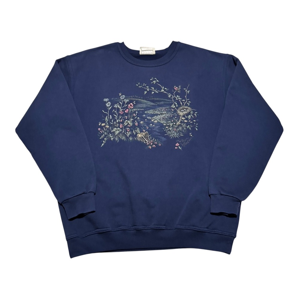 Vintage 90s Northern Reflections Nature Bird Navy Sweatshirt Women's Large